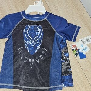 New Boys Med Avengers Rash Guard and Swim Trunks